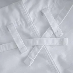 White gi pants drawstring close up
